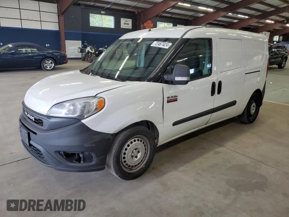 2020 Ram ProMaster City Cargo Tradesman with VIN ZFBHRFAB0L6P21757, listed as a Copart auction lot 72467424 with Not Provided miles and Salvage Title. Bid and sale history available at DreamBid. Image 1.