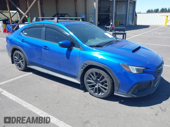 2022 Subaru WRX Premium with VIN JF1VBAF68N9027974, listed as a IAAI auction lot 42643496 with 46,734 mi miles and . Bid and sale history available at DreamBid. Image 1.