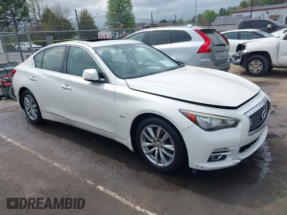 2016 Infiniti Q50 3.0t Premium with VIN JN1EV7AP7GM302998, listed as a IAAI auction lot 41912016 with 115,391 mi miles. Bid and sale history available at carsss.com. Image 1.