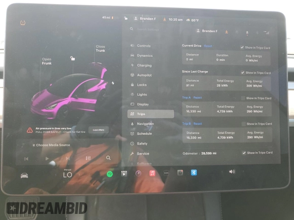2021 Tesla Model 3 Standard Range Plus z VIN 5YJ3E1EA4MF942646, wystawiony jako Copart lot #56819945 z przebiegiem 39 599 mil mil oraz Nie do naprawy • Non repairable. Historia ofert i sprzedaży dostępna na DreamBid. Obrazek 9.