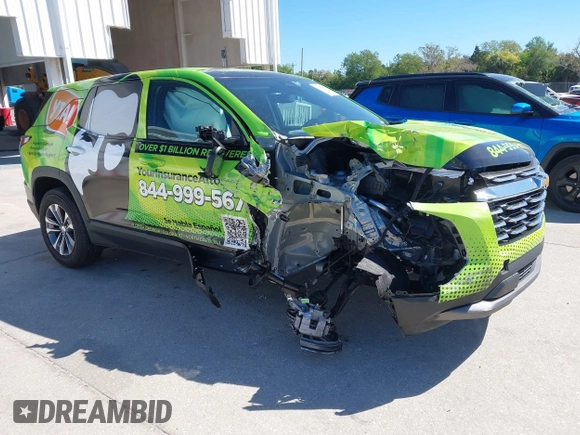 2025 Chevrolet Equinox FWD LT with VIN 3GNAXHEGXSL132345, listed as a IAAI auction lot 41822151 with 13,743 mi miles and . Bid and sale history available at DreamBid. Image 1.