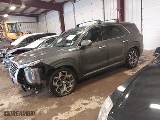 2022 Hyundai Palisade Calligraphy with VIN KM8R7DHE0NU418340, listed as a IAAI auction lot 41422759 with 21,501 mi miles. Bid and sale history available at carsss.com. Image 17.