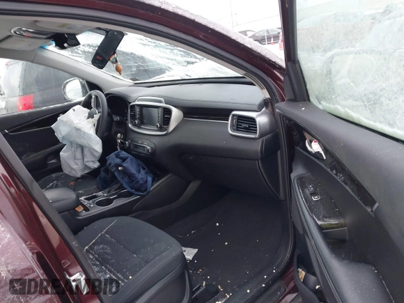 2019 Kia Sorento LX V6 with VIN 5XYPGDA5XKG569320, listed as a IAAI auction lot 41299982 with 115,407 mi miles. Bid and sale history available at carsss.com. Image 5.
