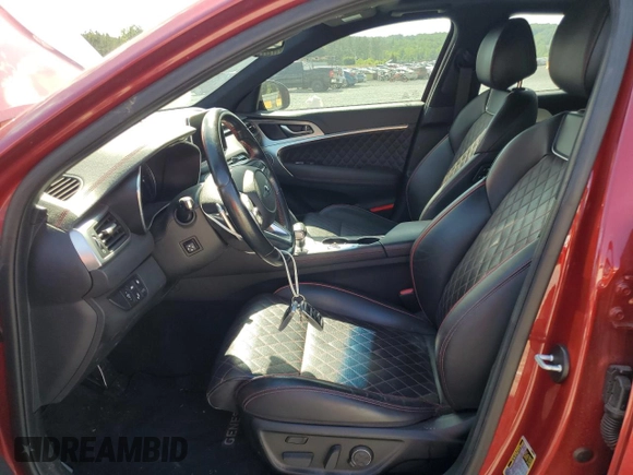 2019 Genesis G70 Advanced with VIN KMTG34LE5KU031794, listed as a Copart auction lot 56139885 with 34,873 mi miles and Salvage title. Bid and sale history available at DreamBid. Image 7.