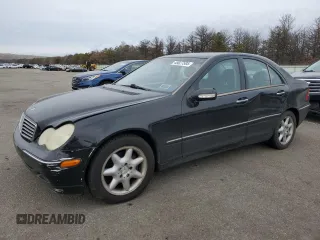 2003 Mercedes-Benz C 240 with VIN WDBRF61J33A501462, listed as a Copart auction lot 48027585 with 156,600 mi miles and Salvage Title. Bid and sale history available at carsss.com. Image 1.