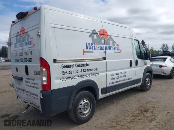 2019 Ram ProMaster Cargo with VIN 3C6TRVCG7KE530928, listed as a IAAI auction lot 42207644 with 89,553 mi miles and . Bid and sale history available at DreamBid. Image 4.