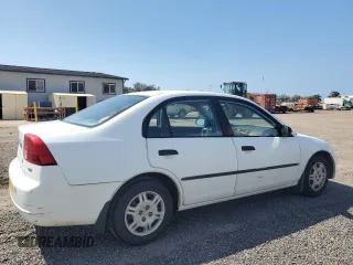 2001 Honda Civic DX with VIN 2HGES16291H533834, listed as a Copart auction lot 45401585 with 71,250 mi miles and Clean Title. Bid and sale history available at carsss.com. Image 3.