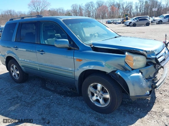 2006 Honda Pilot EX-L with RES with VIN 2HKYF18626H505792, listed as a IAAI auction lot 41861686 with 180,551 mi miles. Bid and sale history available at carsss.com. Image 1.