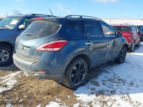 2013 Nissan Murano SL with VIN JN8AZ1MW9DW304806, listed as a IAAI auction lot 41336681 with 217,614 mi miles. Bid and sale history available at carsss.com. Image 4.