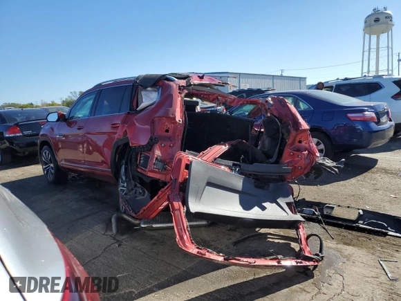 2023 Volkswagen Atlas SEL Premium R-Line with VIN 1V2FR2CA7PC512961, listed as a Copart auction lot 76482044 with 50,879 mi miles and Non repairable. Bid and sale history available at DreamBid. Image 2.