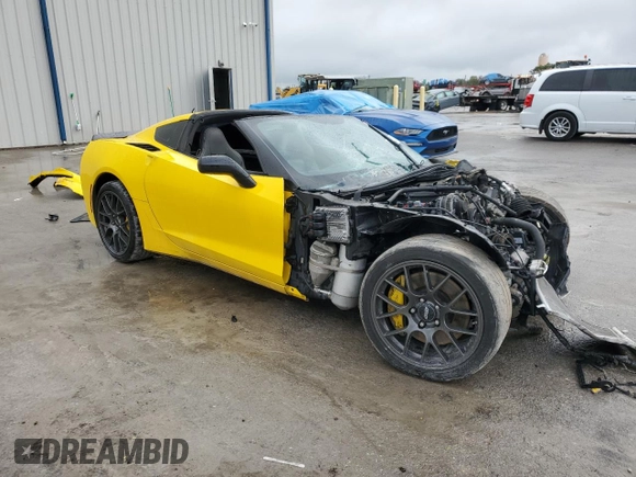 2014 Chevrolet Corvette Z51 2LT with VIN 1G1YJ2D76E5100805, listed as a Copart auction lot 86692374 with Not provided miles and Salvage title. Bid and sale history available at DreamBid. Image 4.