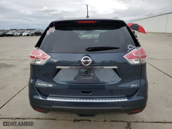 2016 Nissan Rogue SV with VIN KNMAT2MT9GP624375, listed as a Copart auction lot 43766965 with 101,654 mi miles and Salvage Title. Bid and sale history available at carsss.com. Image 6.