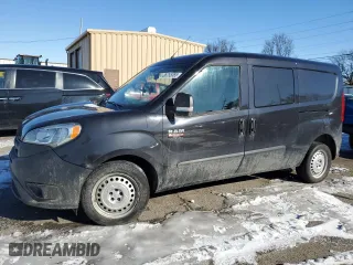 2018 Ram ProMaster City Cargo Van Tradesman with VIN ZFBERFAB5J6H40856, listed as a Copart auction lot 88755365 with 256,392 mi miles and Salvage Title. Bid and sale history available at carsss.com. Image 1.