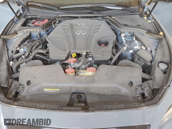 2021 Infiniti Q50 Red Sport 400 with VIN JN1FV7DR8MM881044, listed as a Copart auction lot 49596795 with 47,460 mi miles and Clean title. Bid and sale history available at DreamBid. Image 11.