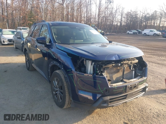 2022 Nissan Pathfinder SV with VIN 5N1DR3BA2NC216478, listed as a IAAI auction lot 41074844 with 58,243 mi miles and . Bid and sale history available at DreamBid. Image 1.