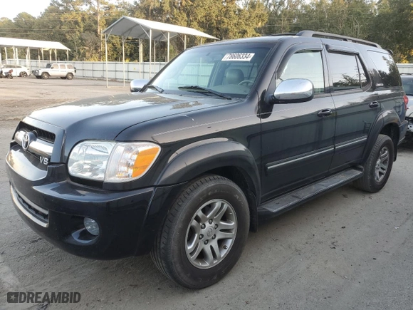 2007 Toyota Sequoia Limited with VIN 5TDZT38A87S292226, listed as a Copart auction lot 78606334 with 263,519 mi miles and Salvage Title. Bid and sale history available at carsss.com. Image 1.