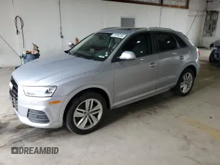 2017 Audi Q3 Premium with VIN WA1ECCFS0HR011637, listed as a Copart auction lot 55098265 with 54,647 mi miles and Salvage title. Bid and sale history available at DreamBid. Image 1.