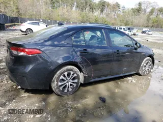 2021 Toyota Corolla Hybrid LE with VIN JTDEAMDE1MJ002887, listed as a Copart auction lot 53092595 with 65,547 mi miles and Salvage Title. Bid and sale history available at carsss.com. Image 3.