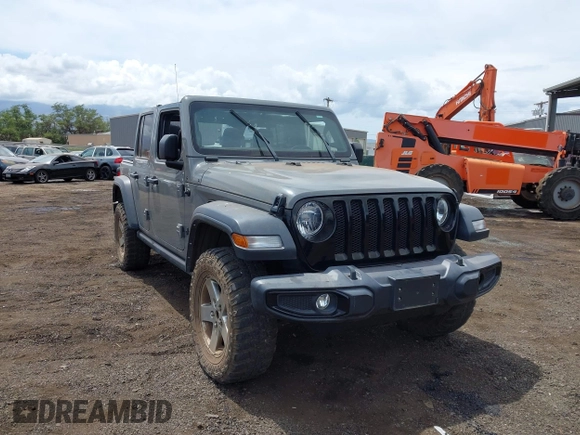 2021 Jeep Wrangler Unlimited Willys with VIN 1C4HJXDGXMW763324, listed as a IAAI auction lot 41643296 with 22,599 mi miles and . Bid and sale history available at DreamBid. Image 6.