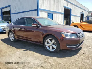 2013 Volkswagen Passat SE with VIN 1VWBN7A39DC123275, listed as a Copart auction lot 58411545 with 79,320 mi miles and Clean title. Bid and sale history available at DreamBid. Image 4.