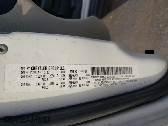 2013 Ram Cargo Van Tradesman with VIN 2C4JRGAG8DR784227, listed as a Copart auction lot 80884514 with 349,263 mi miles and Clean Title. Bid and sale history available at carsss.com. Image 12.