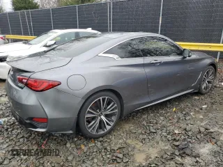 2021 Infiniti Q60 Luxe with VIN JN1EV7KL6MM470350, listed as a Copart auction lot 84838574 with 27,374 mi miles and Salvage title. Bid and sale history available at DreamBid. Image 3.