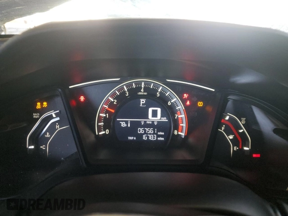 2017 Honda Civic LX z VIN 19XFC2F55HE044966, wystawiony jako Copart lot #56800115 z przebiegiem 67 561 mil mil oraz Szkoda całkowita • Salvage title. Historia ofert i sprzedaży dostępna na DreamBid. Obrazek 9.