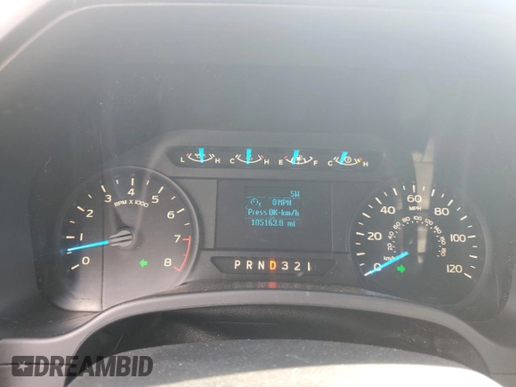 2017 Ford F-150 XL with VIN 1FTMF1C85HKE23681, listed as a Copart auction lot 64243075 with 105,163 mi miles and Clean title. Bid and sale history available at DreamBid. Image 9.