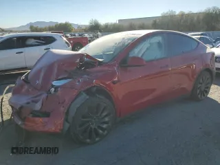 2022 Tesla Model Y Performance z VIN 7SAYGDEF4NF573031, wystawiony jako Copart lot #79961044 z przebiegiem 19 416 mil mil oraz Szkoda całkowita • Salvage title. Historia ofert i sprzedaży dostępna na DreamBid. Obrazek 1.