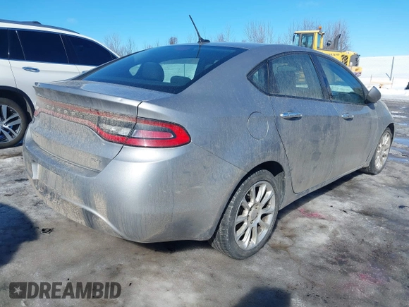 2016 Dodge Dart SXT Sport with VIN 1C3CDFFA9GD822162, listed as a IAAI auction lot 41662625 with 142,571 mi miles. Bid and sale history available at carsss.com. Image 4.