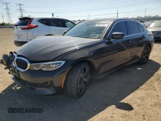 2019 BMW 3 Series 330i xDrive with VIN WBA5R7C56KAJ79537, listed as a Copart auction lot 56411495 with 72,243 mi miles and Salvage title. Bid and sale history available at DreamBid. Image 1.