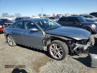 2013 Audi S6 Prestige with VIN WAUJ2BFC2DN060461, listed as a Copart auction lot 44077625 with 91,710 mi miles and Salvage Title. Bid and sale history available at carsss.com. Image 4.