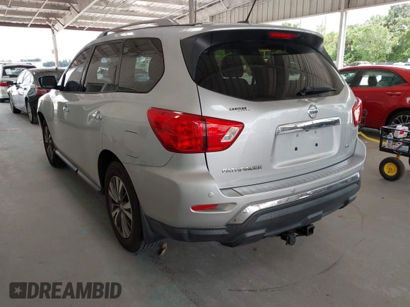 2018 Nissan Pathfinder SL with VIN 5N1DR2MN7JC679155, listed as a IAAI auction lot 42546774 with 105,614 mi miles and . Bid and sale history available at DreamBid. Image 3.