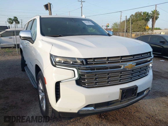 2022 Chevrolet Suburban Premier with VIN 1GNSCFKDXNR180648, listed as a IAAI auction lot 41853881 with 73,023 mi miles and . Bid and sale history available at DreamBid. Image 1.
