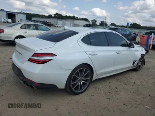 2022 Genesis G70 2.0T with VIN KMTG34TA7NU088080, listed as a Copart auction lot 66758814 with 100,760 mi miles and Salvage Title. Bid and sale history available at carsss.com. Image 3.