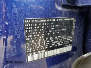 2024 Volkswagen Taos S с VIN 3VV5X7B27RM105381, выставлен на аукционе Copart как лот 51147615 с пробегом 3 568 миль миль и Списание • Salvage title. История ставок и продаж доступна на DreamBid. Изображение 13.