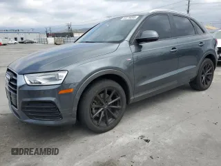 2018 Audi Q3 Premium with VIN WA1ECCFS8JR002738, listed as a Copart auction lot 53276095 with 171,912 mi miles and Salvage title. Bid and sale history available at DreamBid. Image 1.