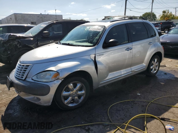 2002 Chrysler PT Cruiser Limited with VIN 3C8FY68B52T360073, listed as a Copart auction lot 71547344 with 55,866 mi miles and Salvage Title. Bid and sale history available at DreamBid. Image 1.
