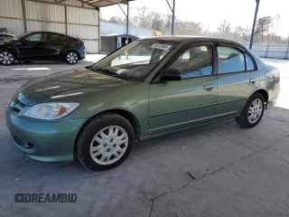2004 Honda Civic LX with VIN 2HGES16544H519953, listed as a Copart auction lot 46410985 with 155,076 mi miles and Salvage Title. Bid and sale history available at DreamBid. Image 1.