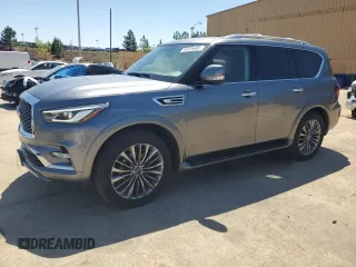 2019 Infiniti QX80 Luxe z VIN JN8AZ2NC4K9460161, wystawiony jako Copart lot #53335685 z przebiegiem 77 475 mil mil oraz Szkoda całkowita • Salvage title. Historia ofert i sprzedaży dostępna na DreamBid. Obrazek 1.