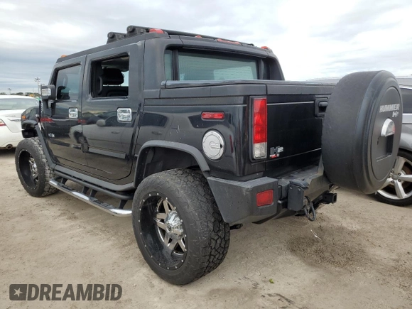2008 Hummer H2 SUT with VIN 5GRGN22858H105935, listed as a Copart auction lot 75078544 with 0 mi miles and Salvage Title. Bid and sale history available at carsss.com. Image 2.