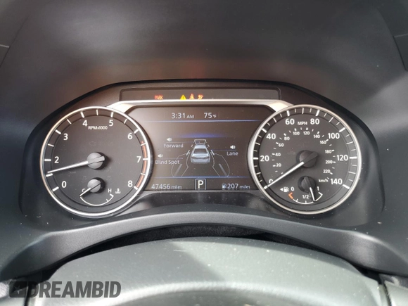 2021 Nissan Altima SV with VIN 1N4BL4DV3MN408021, listed as a Copart auction lot 57078765 with 47,456 mi miles and Salvage title. Bid and sale history available at DreamBid. Image 9.