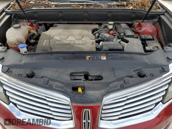 2016 Lincoln MKX Reserve with VIN 2LMTJ6LR9GBL51411, listed as a Copart auction lot 89399635 with 26,018 mi miles and Clean Title. Bid and sale history available at DreamBid. Image 12.