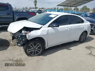 2023 Kia Forte GT-Line with VIN 3KPF54AD1PE615744, listed as a IAAI auction lot 41823114 with 22,427 mi miles. Bid and sale history available at carsss.com. Image 2.