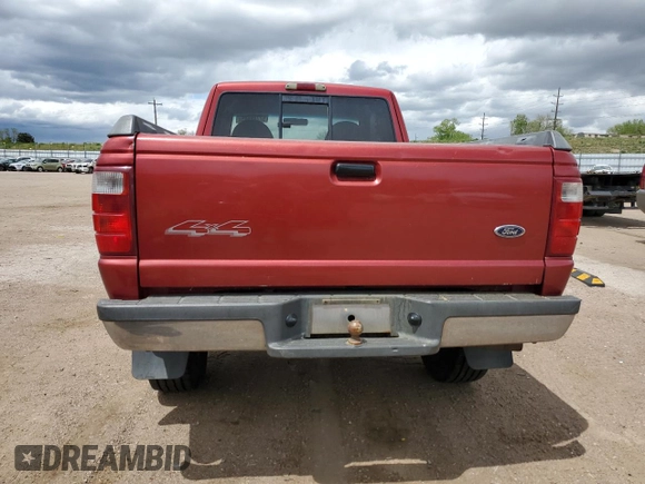 2001 Ford Ranger XL Fleet with VIN 1FTZR15E21PB15604, listed as a Copart auction lot 57746645 with 208,098 mi miles and Salvage title. Bid and sale history available at DreamBid. Image 6.