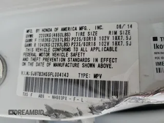 2015 Acura RDX Tech with VIN 5J8TB3H55FL004143, listed as a Copart auction lot 62891394 with Not Provided miles and Salvage Title. Bid and sale history available at carsss.com. Image 13.