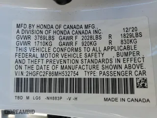 2021 Honda Civic Sedan Sport with VIN 2HGFC2F86MH532754, listed as a Copart auction lot 88577275 with 93,224 mi miles and Salvage Title. Bid and sale history available at carsss.com. Image 12.