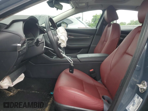2023 Mazda 3 S Carbon Edition with VIN 3MZBPACM0PM365128, listed as a Copart auction lot 63677225 with Not provided miles and Salvage title. Bid and sale history available at DreamBid. Image 7.