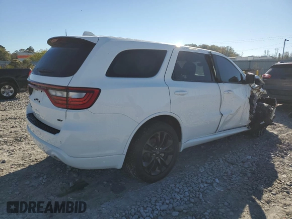 2022 Dodge Durango GT Plus with VIN 1C4RDHDG5NC199926, listed as a Copart auction lot 52198985 with 39,242 mi miles and Salvage Title. Bid and sale history available at DreamBid. Image 3.