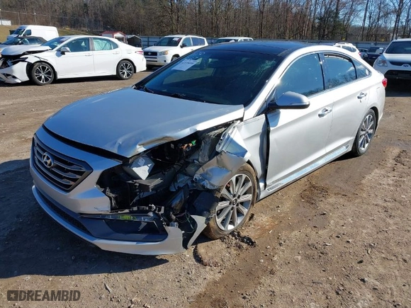 2016 Hyundai Sonata 2.4L Sport with VIN 5NPE34AF8GH265222, listed as a IAAI auction lot 41698098 with 114,805 mi miles. Bid and sale history available at carsss.com. Image 6.